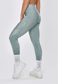 LEGGING RECORTE FRENTE POLIAMIDA - AZUL PEDRA - imagem 1