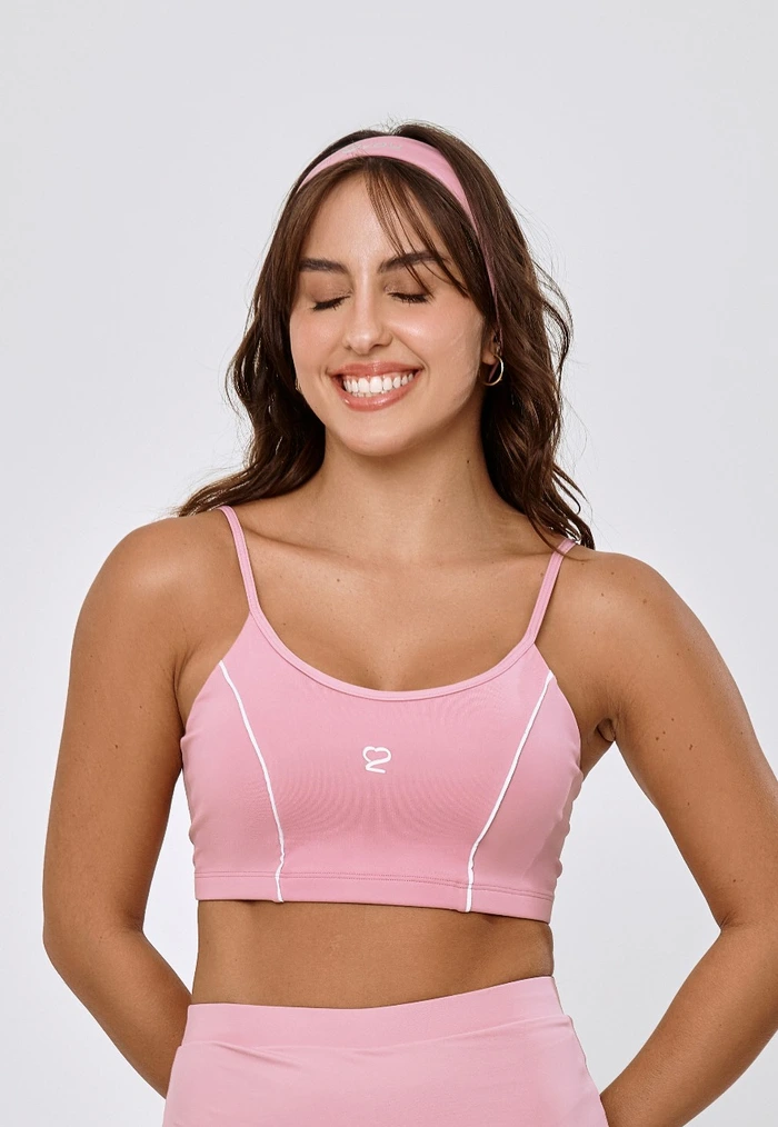 TOP COM VIVO NA FRENTE ROSA QUARTZO