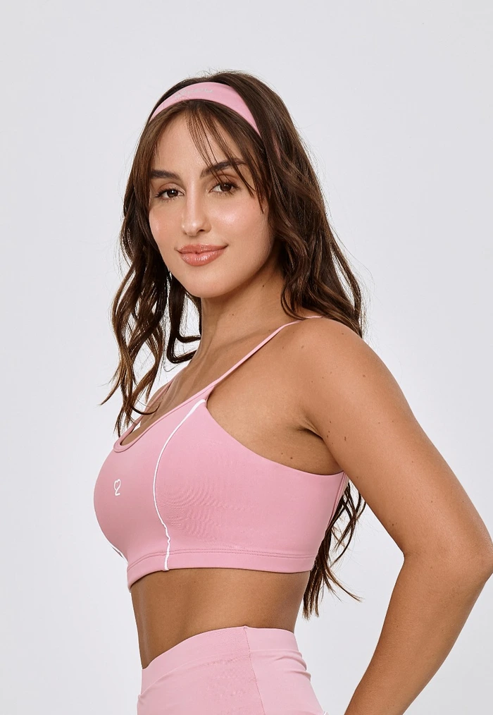 TOP COM VIVO NA FRENTE ROSA QUARTZO