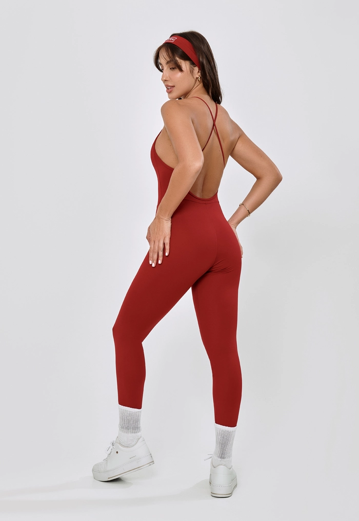 MACACÃO FITNESS COSTA CAVADA E ALÇA CRUZADA - VALENTINO MACACÃO FITNESS COSTA CAVADA E ALÇA CRUZADA - VALENTINO