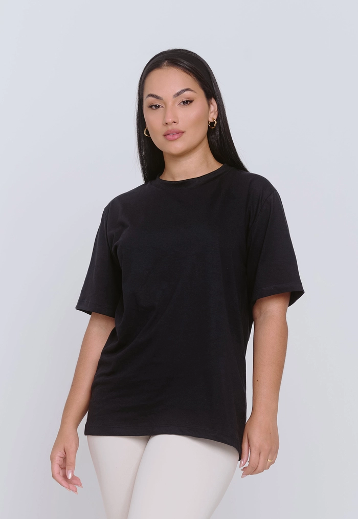 BLUSÃO FEMININO OVERSIZED 100% ALGODÃO PRETO BLUSÃO FEMININO OVERSIZED 100% ALGODÃO PRETO