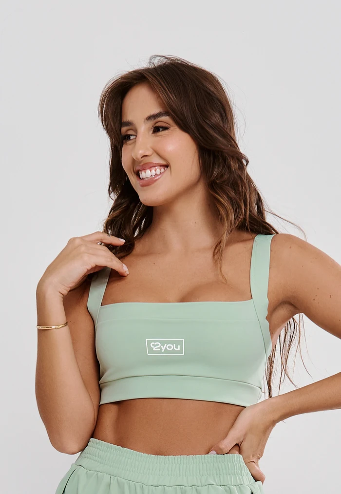 TOP FITNESS FEMININO SILK 2YOU POLIAMIDA- VERDE ALOE TOP FITNESS FEMININO SILK 2YOU POLIAMIDA- VERDE ALOE
