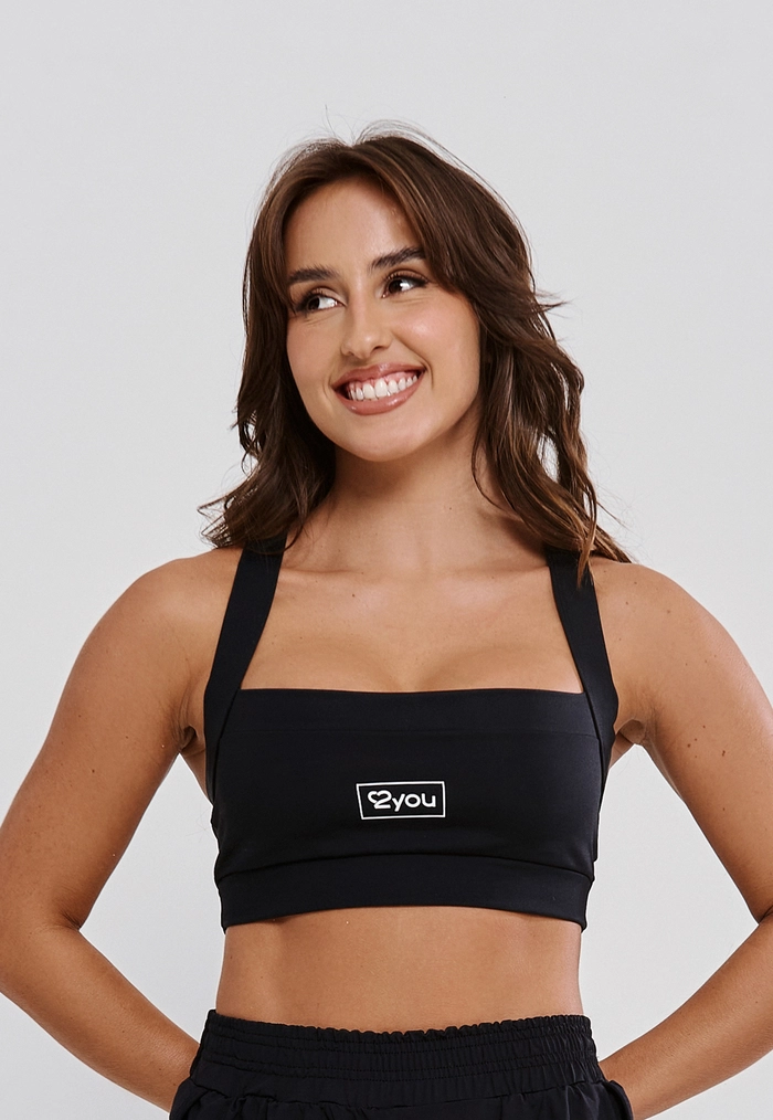 TOP FITNESS FEMININO SILK 2YOU POLIAMIDA- PRETO TOP FITNESS FEMININO SILK 2YOU POLIAMIDA- PRETO
