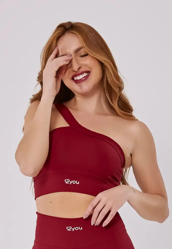 TOP OMBRO ÚNICO VALENTINO - POLIAMIDA