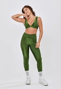 LEGGING RECORTE FRENTE POLIAMIDA - VERDE ELITE - imagem 5
