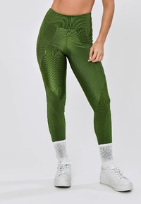 LEGGING RECORTE FRENTE POLIAMIDA - VERDE ELITE - imagem 2