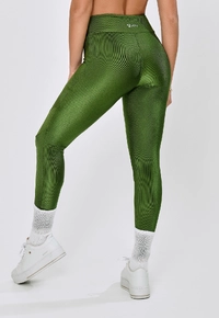 LEGGING RECORTE FRENTE POLIAMIDA - VERDE ELITE - imagem 1