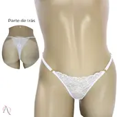 Camisola em Tule Transparente com Calcinha cor Branco - 1175 - imagem 2