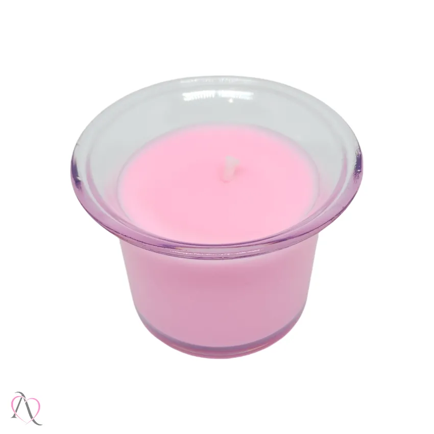 Vela Beijável Para Massagem Sensual Sabor Morango c/ Champanhe  Sexy Candy 40g
