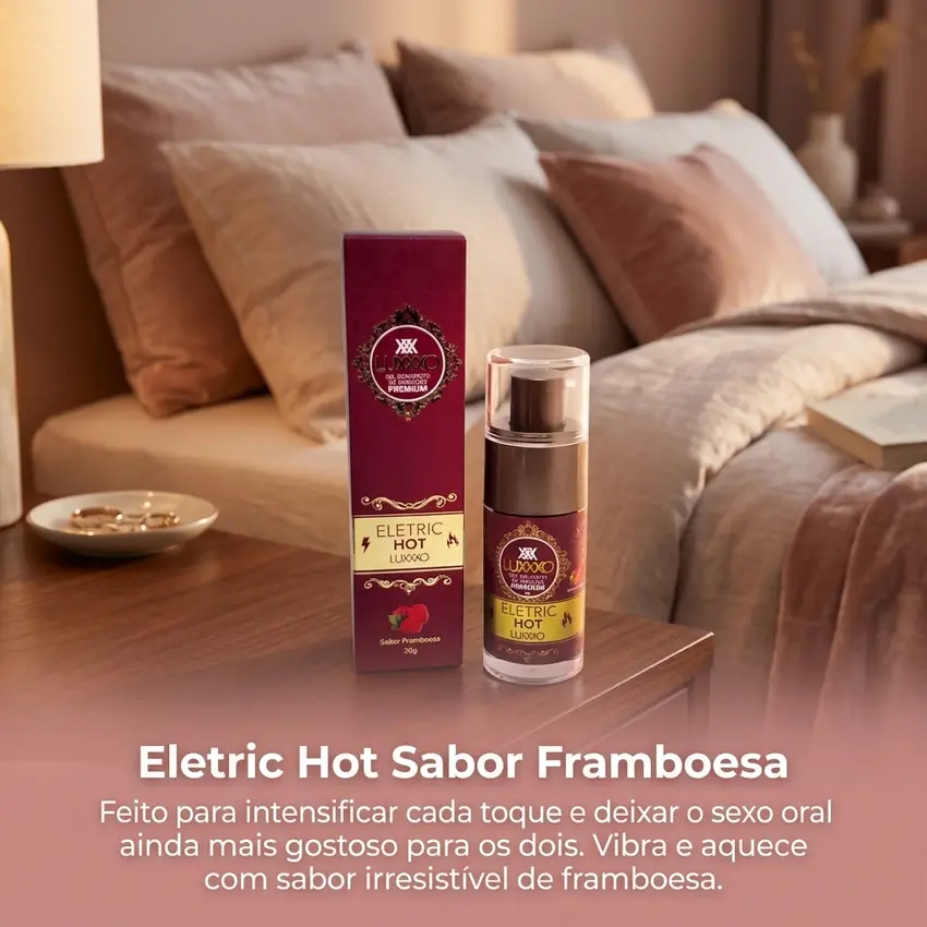 Excitante Eletric Hot Vibra e Esquenta Sabor Framboesa 30g LUXXXO
