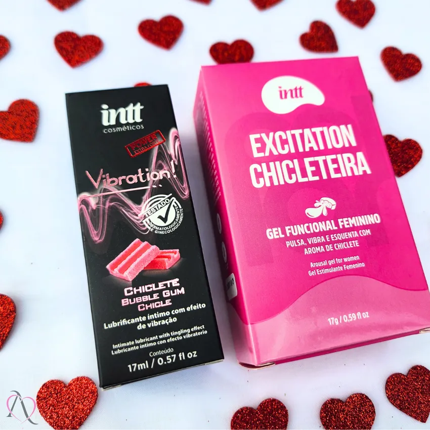 Kit Esguichada - 1 Excitante Vibration Chiclete 17ml e 1 Excitante Interno Excitation Chicleteira 17g