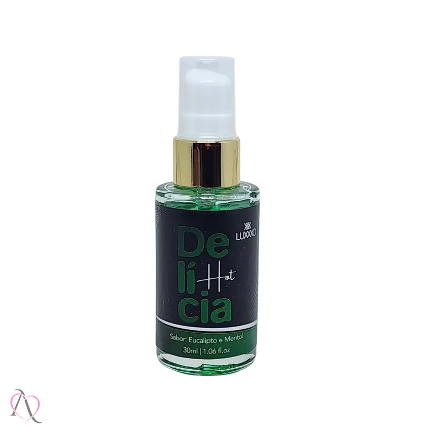 Gel Beijável Para Sexo Oral Delicia Hot 2 em 1 Sabor Eucalipto e Mentol 30g - LUXXXO