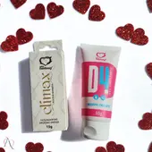 Kit no Clímax - 1 Excitante Unissex Climax e 1 Lubrificante D4 Sabor Chiclete - imagem 1