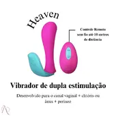 Kit Somos Dois - 1 Caixa Presenteável, 1 Vibrador Heaven com Controle e 1 Gel Estimulante e Retardante Somos2 20g - imagem 4