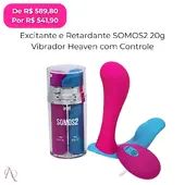 Kit Somos Dois - 1 Caixa Presenteável, 1 Vibrador Heaven com Controle e 1 Gel Estimulante e Retardante Somos2 20g - imagem 2