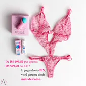 Kit Eu Me Conheço - Vibration Algodão Doce- Body Sensual e Vibrador de Calcinha- Outubro Rosa - imagem 1