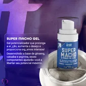 Estimulante Masculino Super Macho Gel Efeito Vasodilatador Intt Cosméticos 17ml - imagem 1