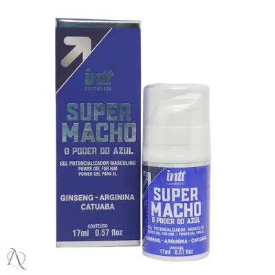 Estimulante Masculino Super Macho Gel Efeito Vasodilatador Intt Cosméticos 17ml
