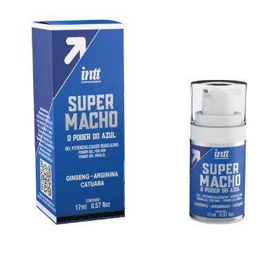 Estimulante Masculino Super Macho Gel Efeito Vasodilatador Intt Cosméticos 17ml