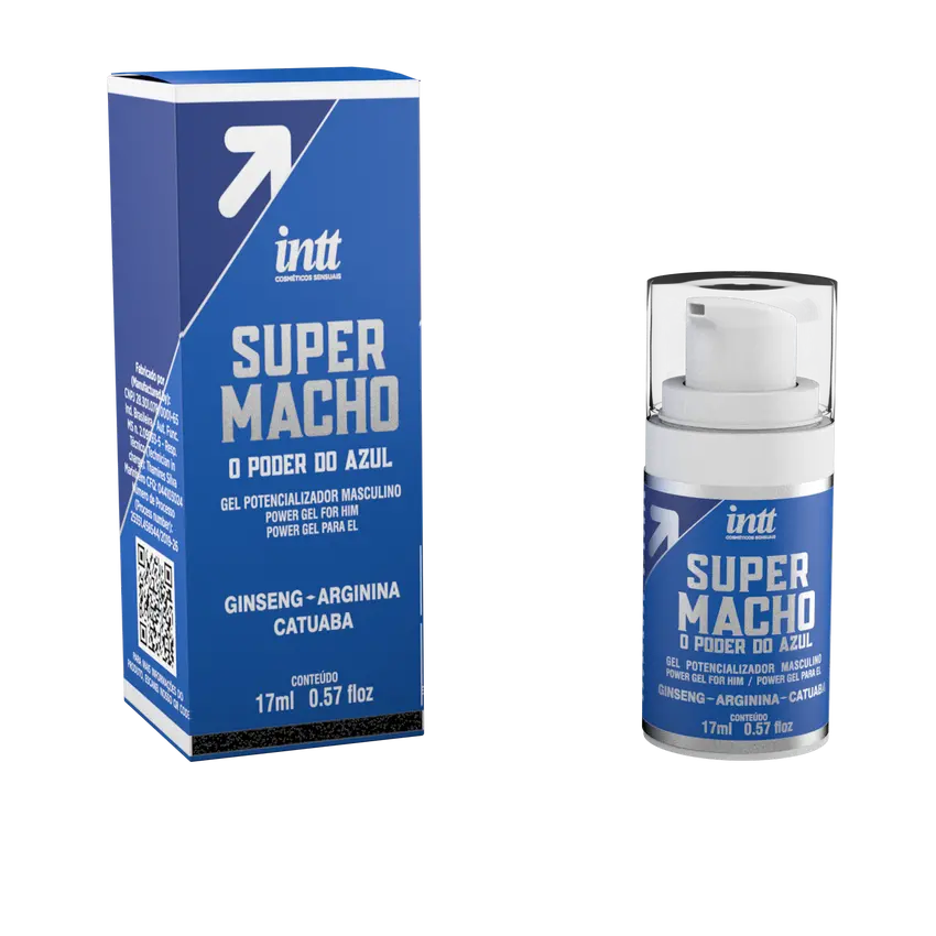Estimulante Masculino Super Macho Gel Efeito Vasodilatador Intt Cosméticos 17ml