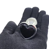 Plug Anal Pequeno Preto em Formato de Coração 7x2,8cm - imagem 5