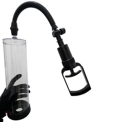Bomba Peniana Manual Tubo Grande 28x9cm com 2 Aneis