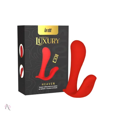 Vibrador de Calcinha Heaven Vermelho Com Aplicativo 10 Modos de Vibração - Intt