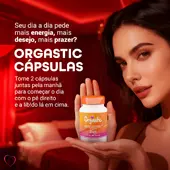 Capsulas Orgastic Suplemento Multivitamínico Feminino 1 pote com 60 cápsulas - imagem 2