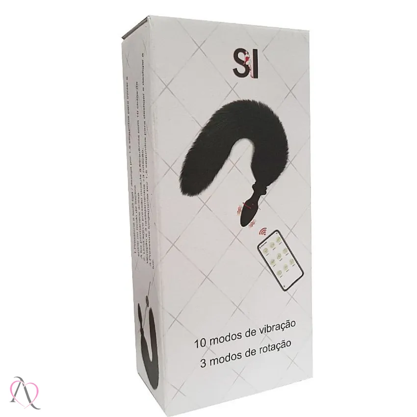 Plug Anal Vibrador com Rabo cor Rosa Controle por App