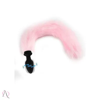 Plug Anal Vibrador com Rabo cor Rosa Controle por App