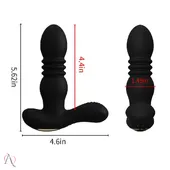Plug Anal Vibrador com Vai e Vem e Controle Remoto - 8635 - imagem 2