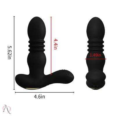 Plug Anal Vibrador com Vai e Vem e Controle Remoto - 8635