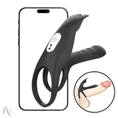 Anel Peniano Alex com Vibrador e Estimulador de Clitóris Controle por App - imagem 1