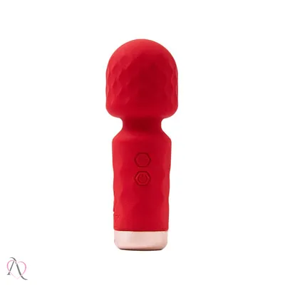 Vibrador Varinha Mágica Mini cor Vermelho 10 Modos de Vibração