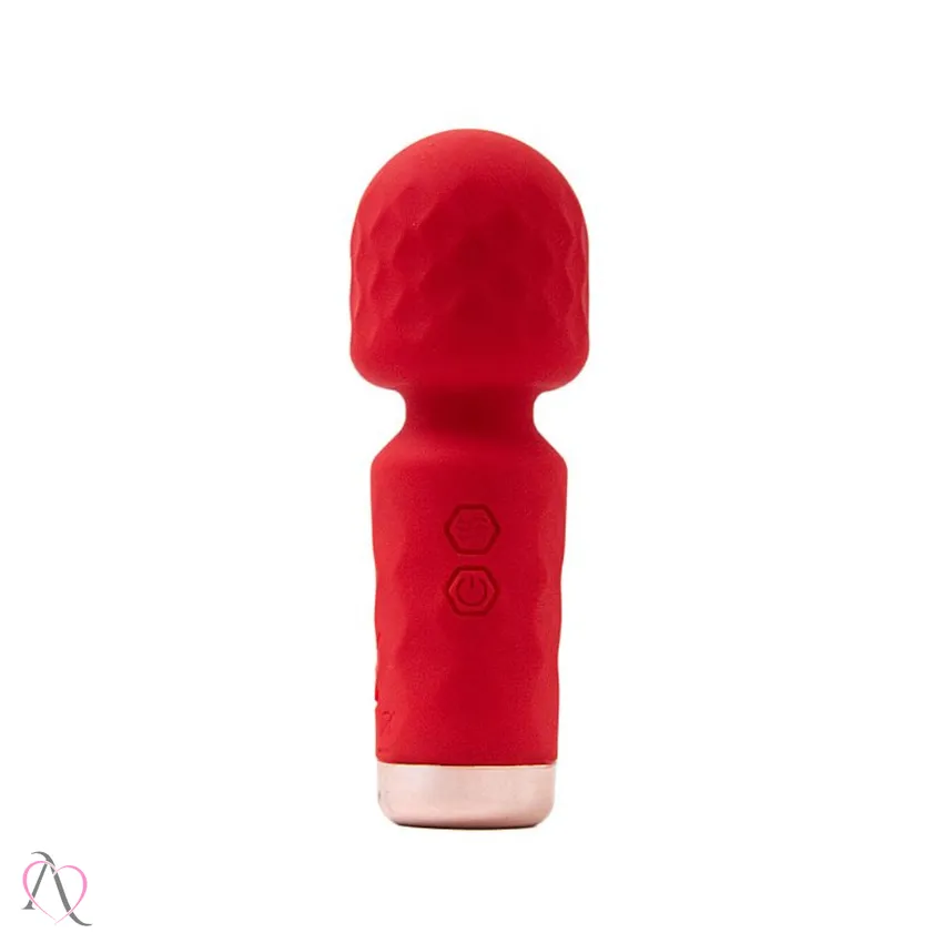 Vibrador Varinha Mágica Mini cor Vermelho 10 Modos de Vibração
