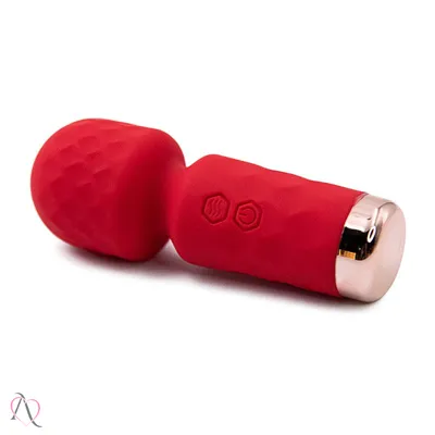 Vibrador Varinha Mágica Mini cor Vermelho 10 Modos de Vibração