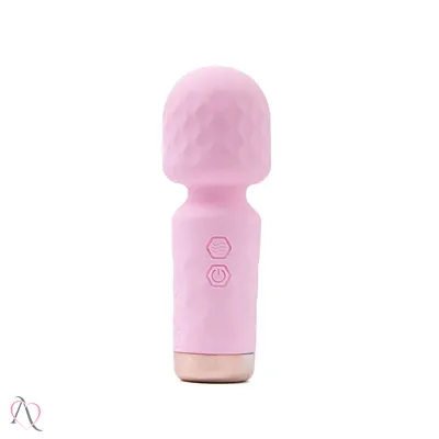 Vibrador Varinha Mágica Mini cor Rosa Claro 10 Modos de Vibração