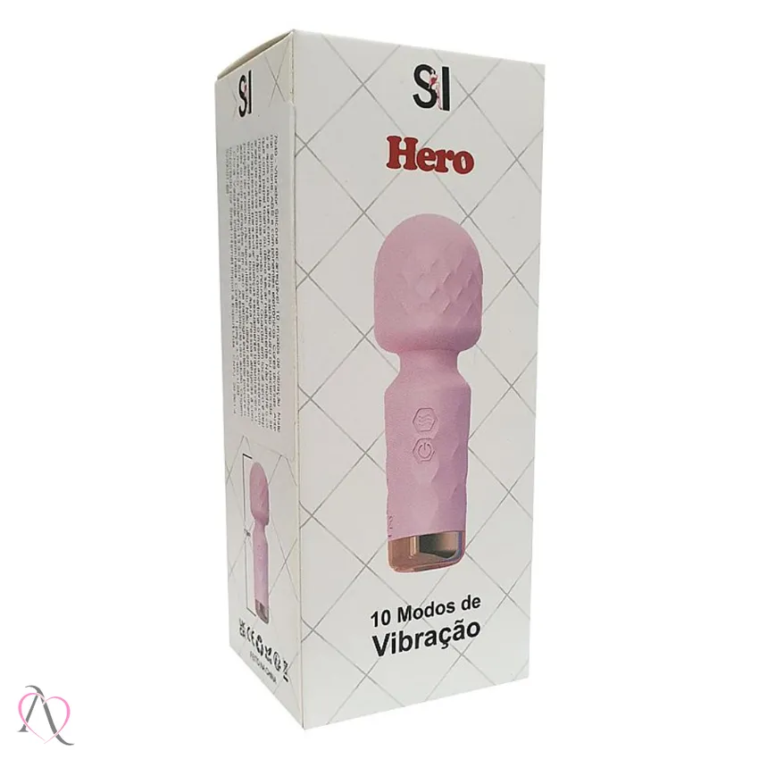 Vibrador Varinha Mágica Mini cor Rosa Claro 10 Modos de Vibração