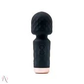 Vibrador Varinha Mágica Mini cor Preto 10 Modos de Vibração - imagem 1