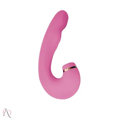 Vibrador Penetrável com Estimulador de Clitóris Air Pulse 2 cor Rosa 10 Modos de Vibração