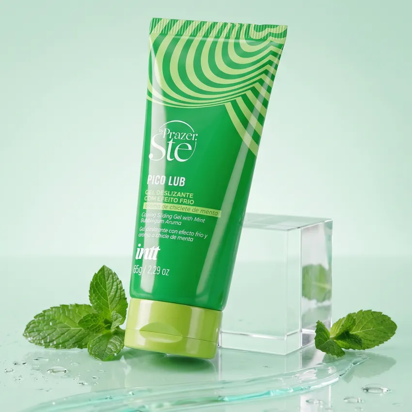Lubrificante Beijável Pico Lub Sabor Chiclete de Menta 65g - Intt e Prazer Sté