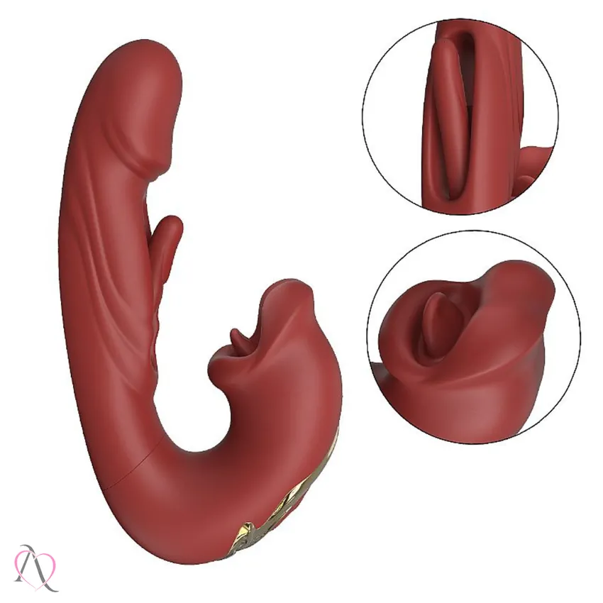 Vibrador de Ponto G e Clitoris com Boca e Dedilhar / Slap