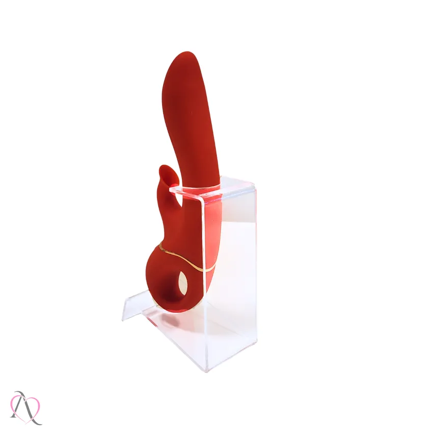 Vibrador e Sugador de Clitóris Tornado Vermelho 9 Modos - Intt