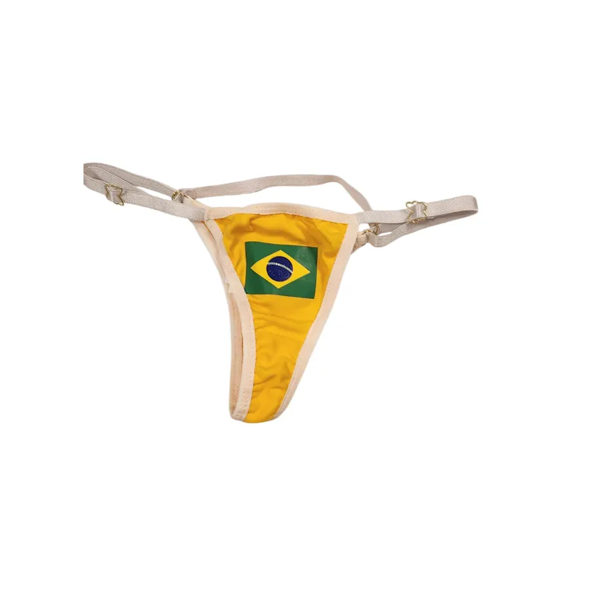 Calcinha Personalizável Fio Dental Brasileirinha com Até 10 Letras - Tallyta Moda Apimentada