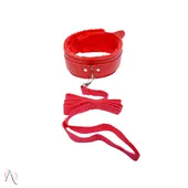 Kit Sado Bondage com 7 Itens Revestido em Pelúcia cor Vermelho - imagem 3