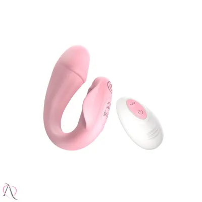 Vibrador de Casal em Formato de Glande com Controle Remoto 10 Modos de Vibração