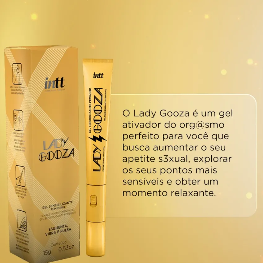 Lady Gooza Gel Sensibilizante Feminino Com Ponta Vibratória Intt 15g