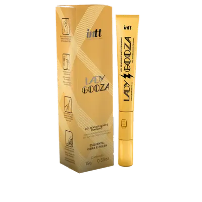 Excitante e Sensibilizante Feminino Lady Gooza Com Ponta Vibratória Intt 15g