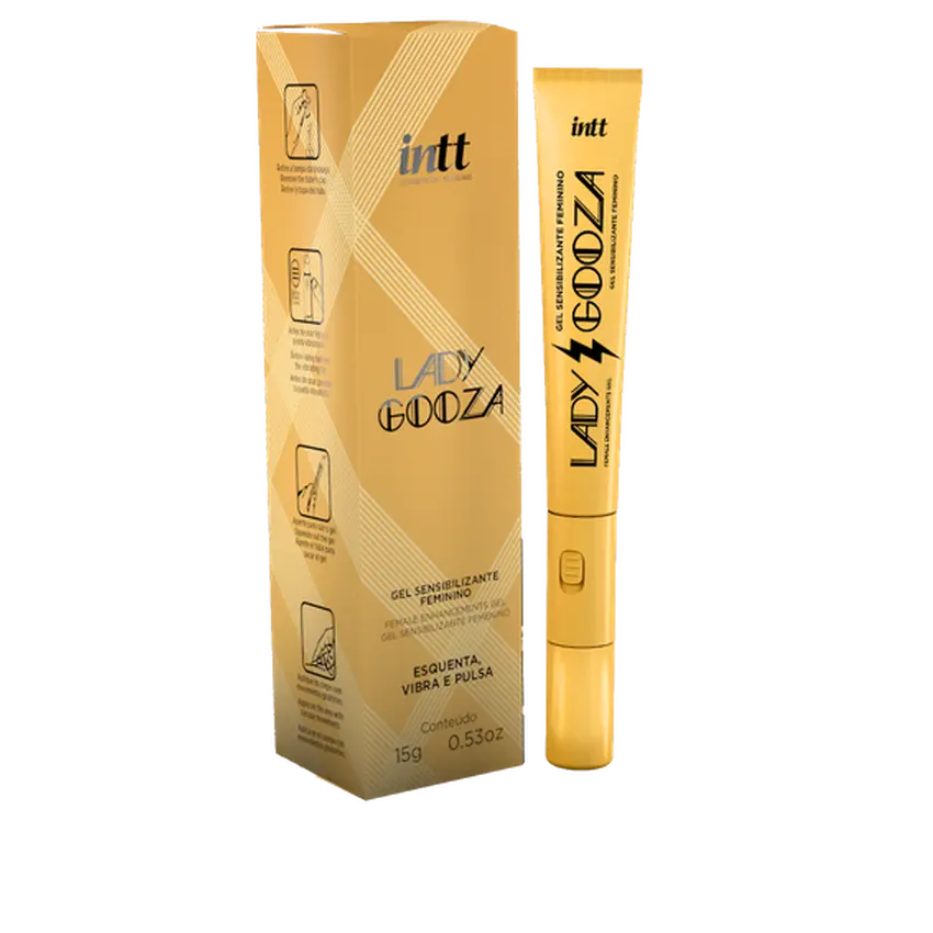 Lady Gooza Gel Sensibilizante Feminino Com Ponta Vibratória Intt 15g