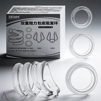 Kit com 4 Anéis Penianos Transparente